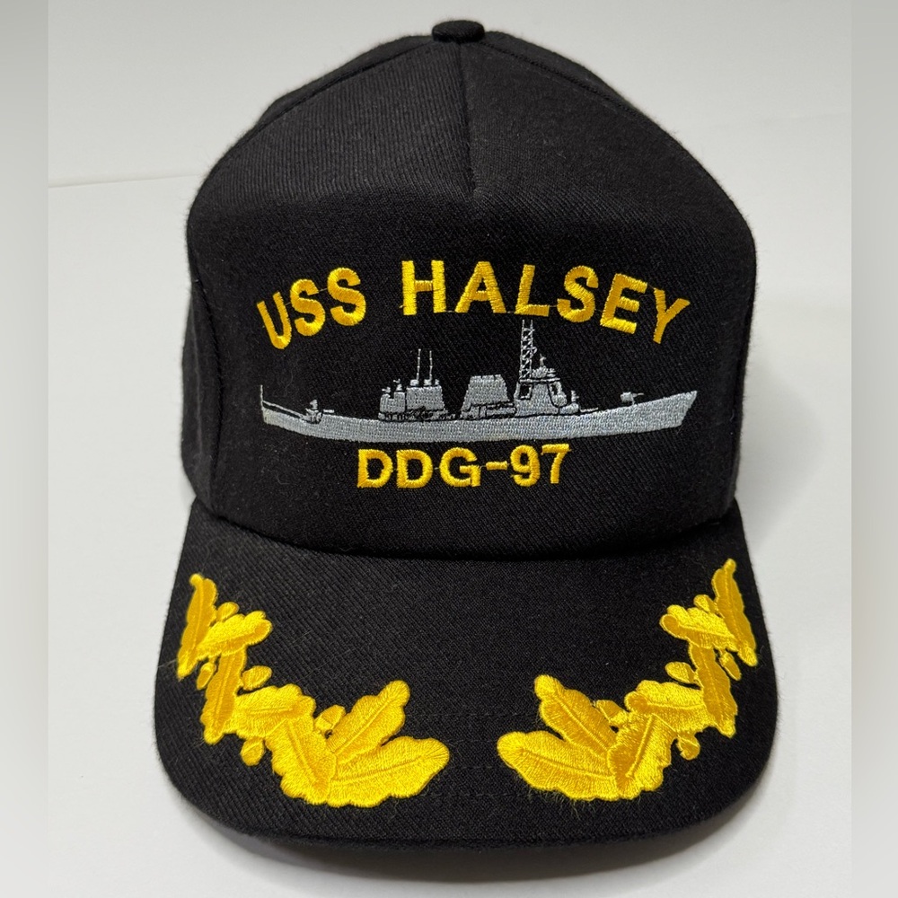 USS Halsey DDG-97 Black Hat Cap Adjustable UNIONWEAR made in the USA

NWOT